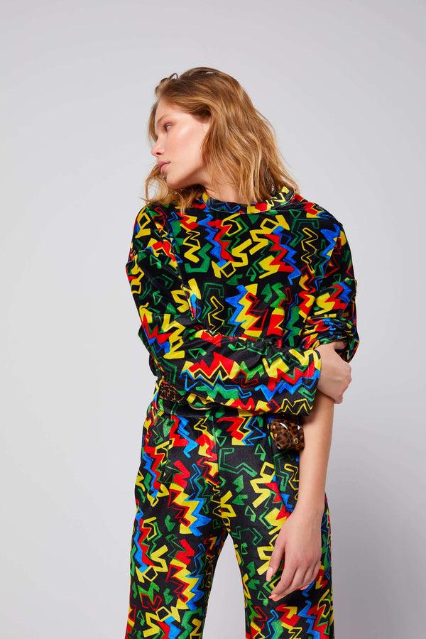 Heimstone Pull Bobbi En Imprimé Velours Électrique