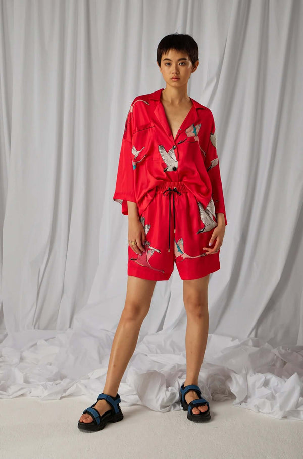 heimstone Pyjama Eilish en imprimé Swan rose