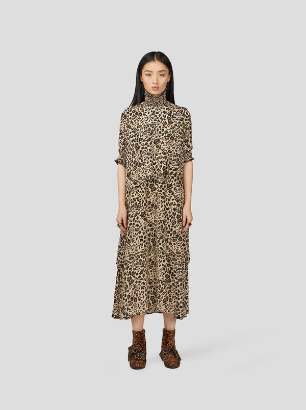 Heimstone ROBE DRIES EN IMPRIMÉ LEOPARD SOYEUX