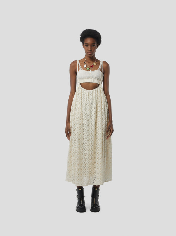 Heimstone Robe Holly En Dentelle Brodée Albatre