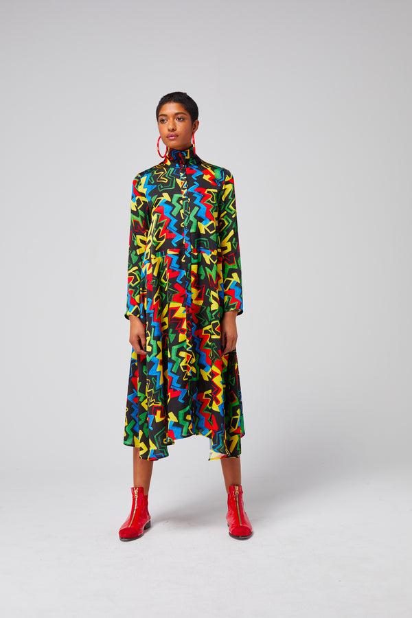 Heimstone Robe Java En Imprimé Électrique