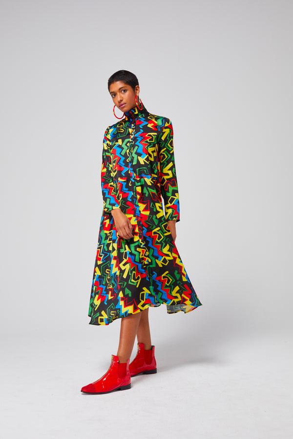 heimstone Robe Java en imprimé Électrique