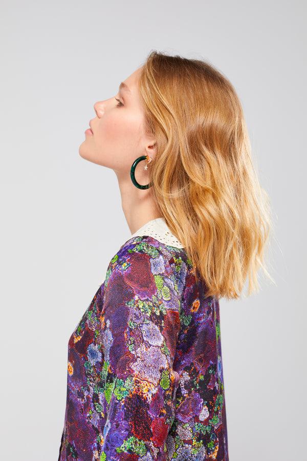 Heimstone Robe Java En Imprimé Purple Lichen