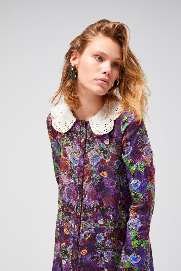 heimstone Robe Java en imprimé Purple Lichen