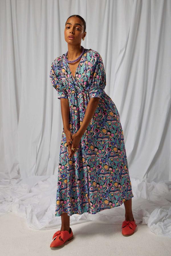 Heimstone Robe Jim Froncée En Imprimé Miami