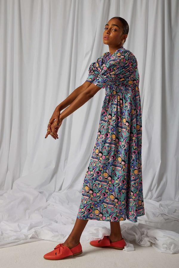 Heimstone Robe Jim Froncée En Imprimé Miami