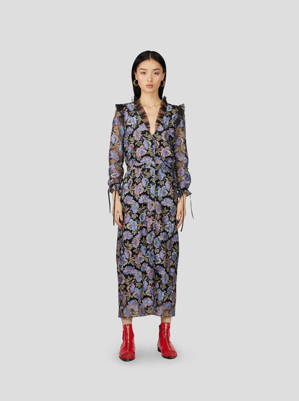 Heimstone ROBE NICOLE EN BRODERIE FLEURS DE GIVRE