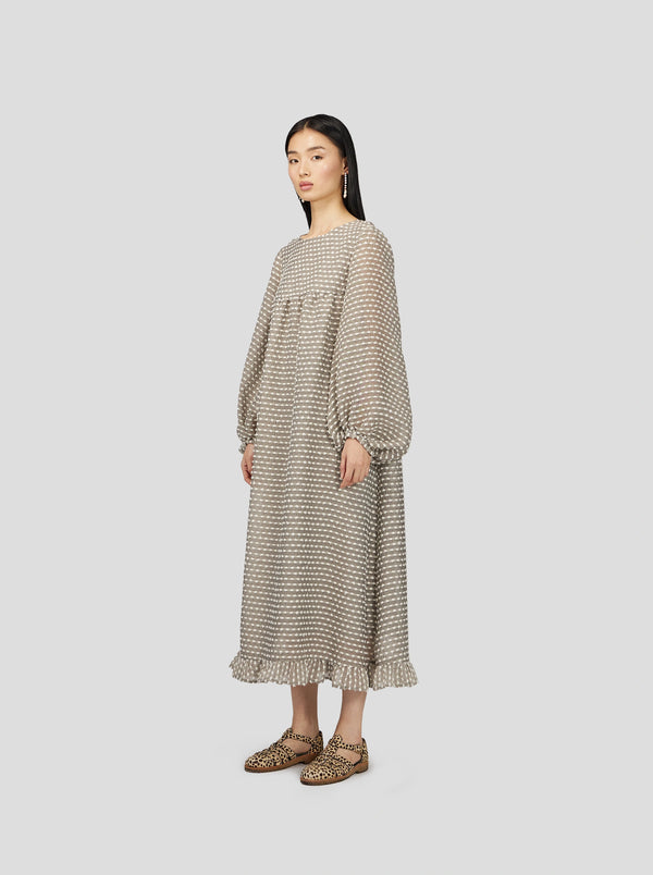 heimstone Robe Nine en Voile Soufflé Gris Galet