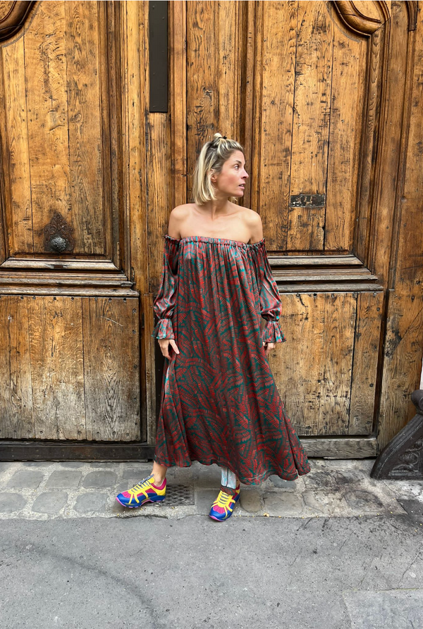 Heimstone Robe Pénélope En Imprimé Palmera