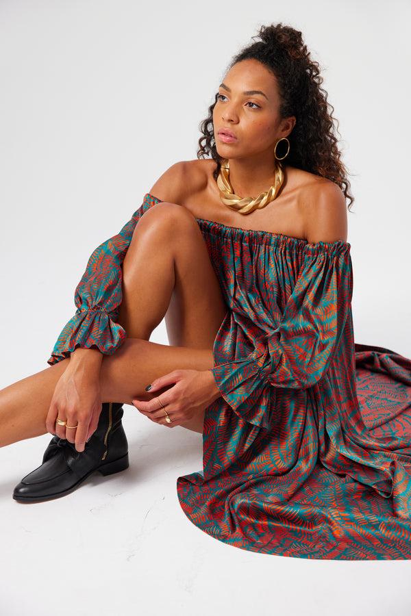 Heimstone Robe Pénélope En Imprimé Palmera