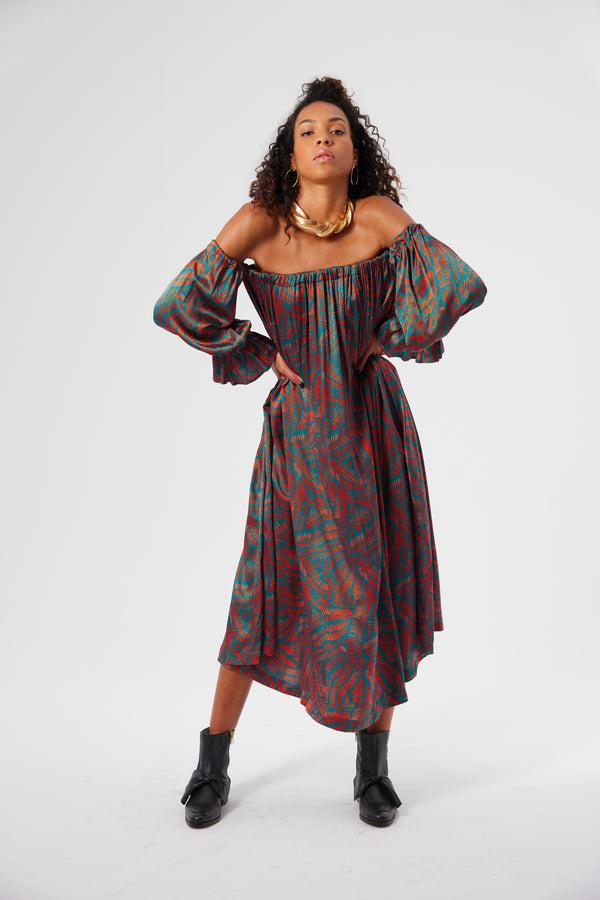 Heimstone Robe Pénélope En Imprimé Palmera