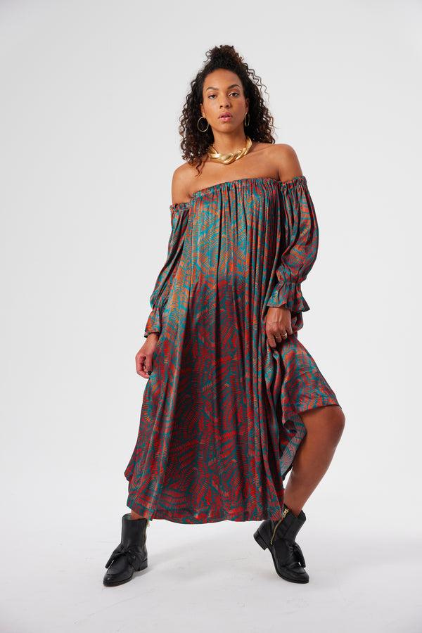 heimstone Robe Pénélope en imprimé Palmera