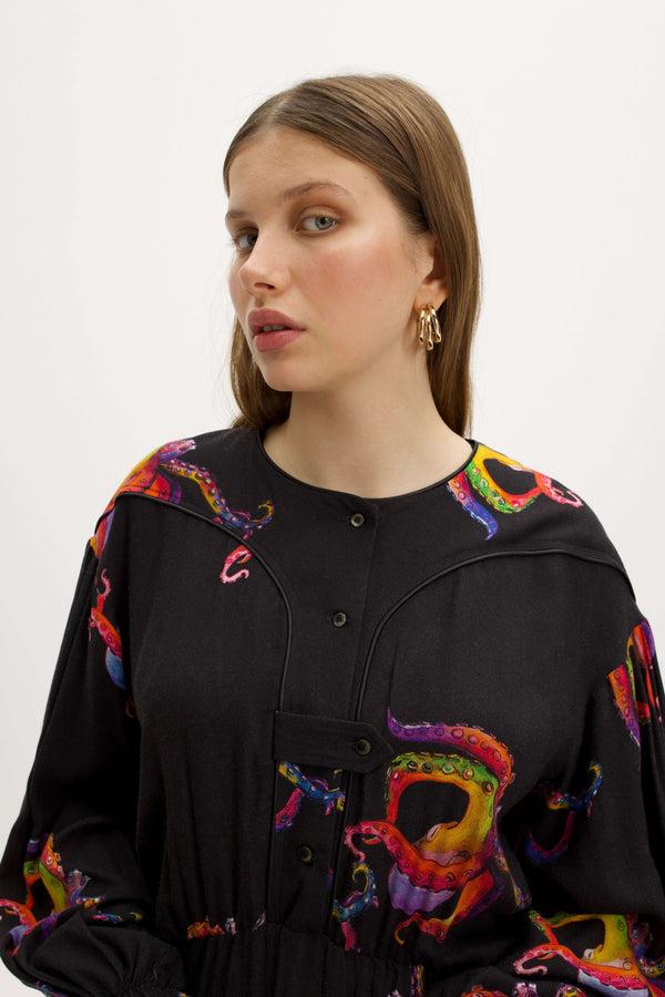 Heimstone Robe Pili En Imprimé Poulpe Heureux