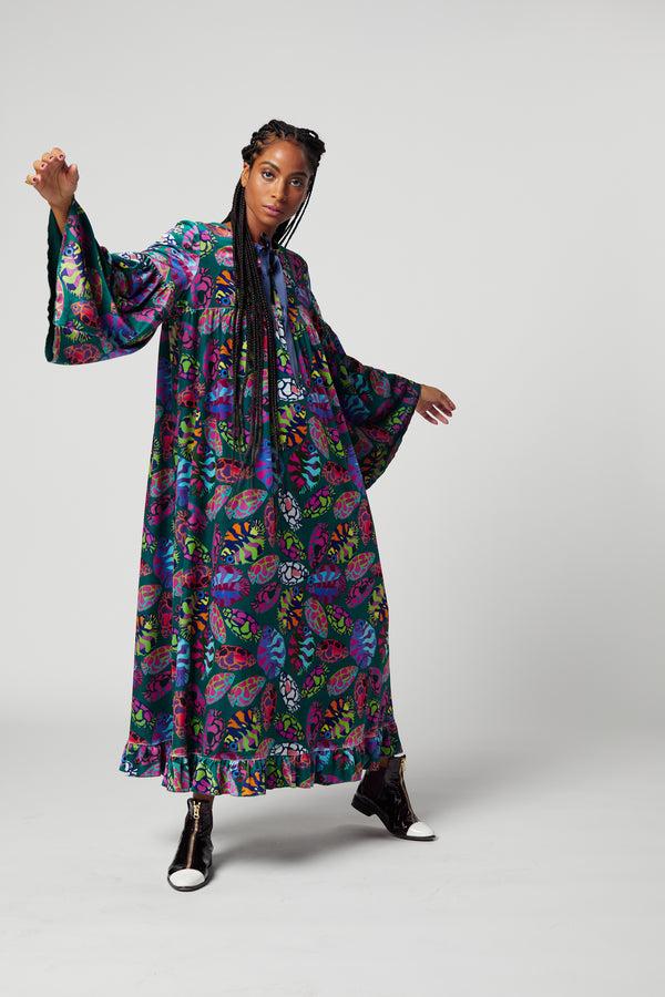 heimstone Robe Sperone en velours imprimé Gourami