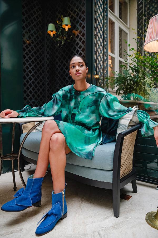 Heimstone Robe Trigalière En Imprimé Moss