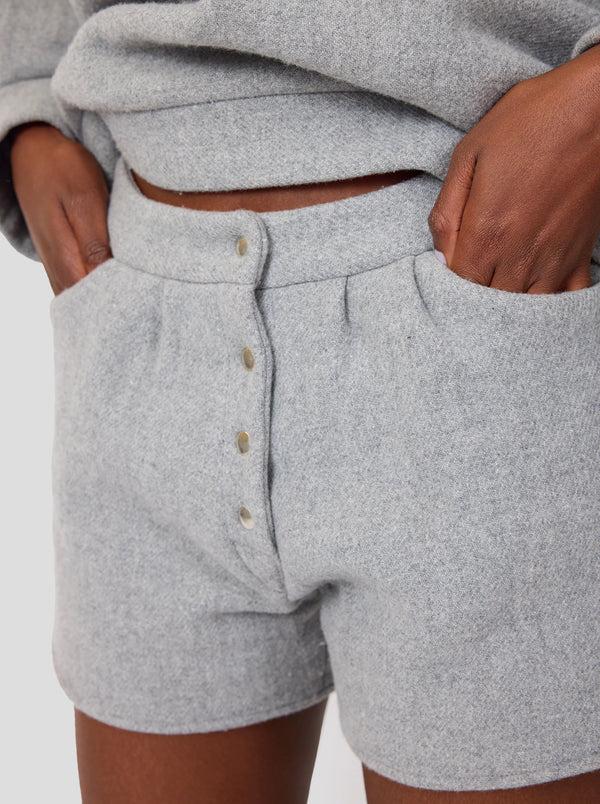 Heimstone Short Spencer En Laine Et Cachemire Gris