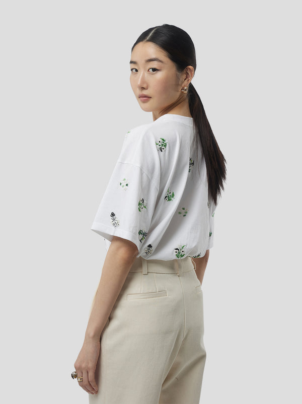 Heimstone T-SHIRT ATLAS BRODÉ EN COTON BLANC