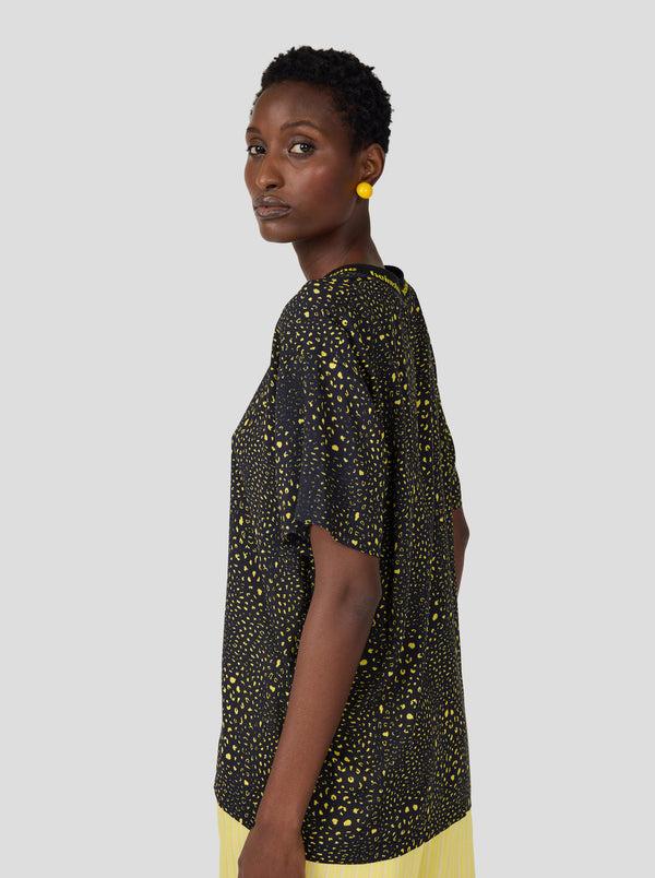 Heimstone T-shirt Dedé En Léopard Noir