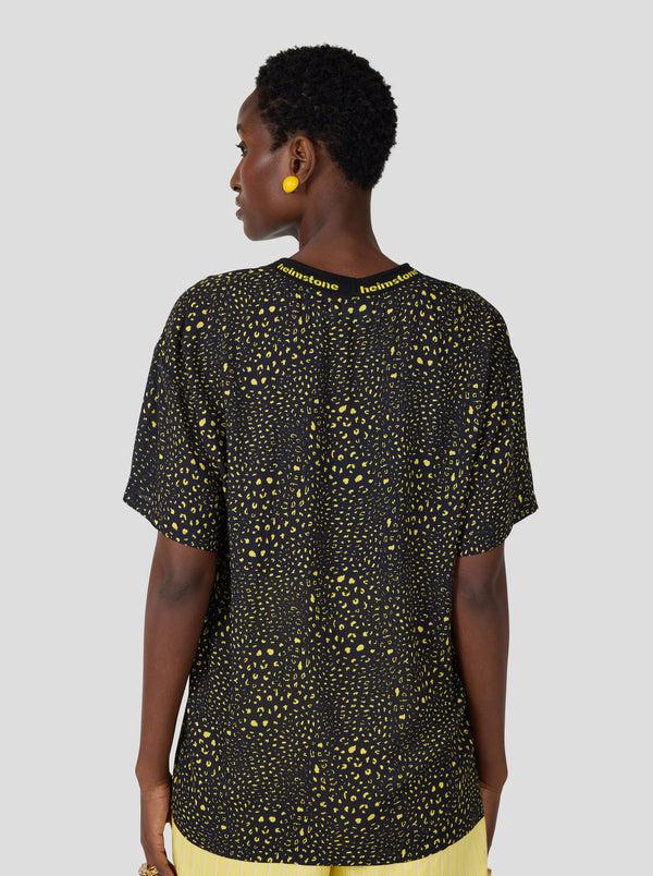 Heimstone T-shirt Dedé En Léopard Noir