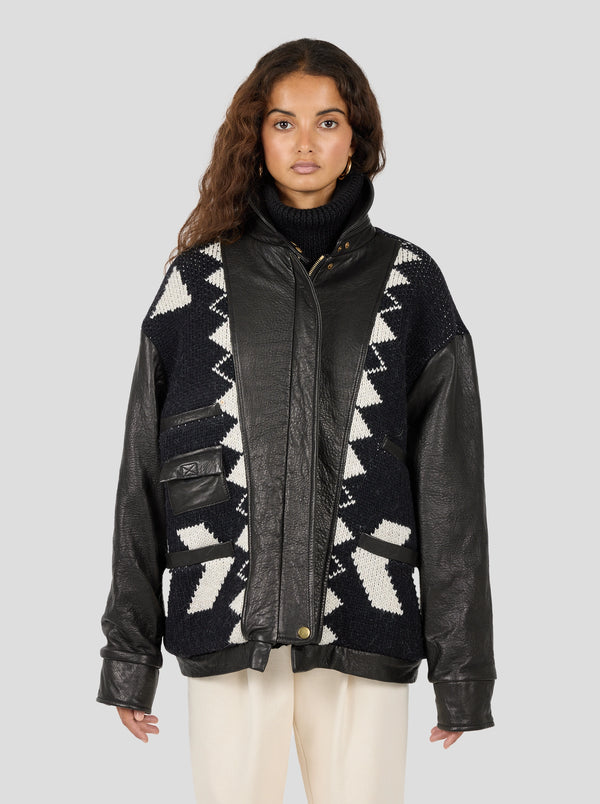 Heimstone VESTE JONAS EN CUIR NOIR