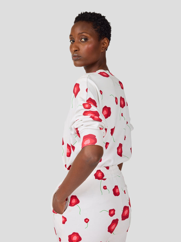 Heimstone Jumper Harlem En Molleton Imprimé Coquelicot