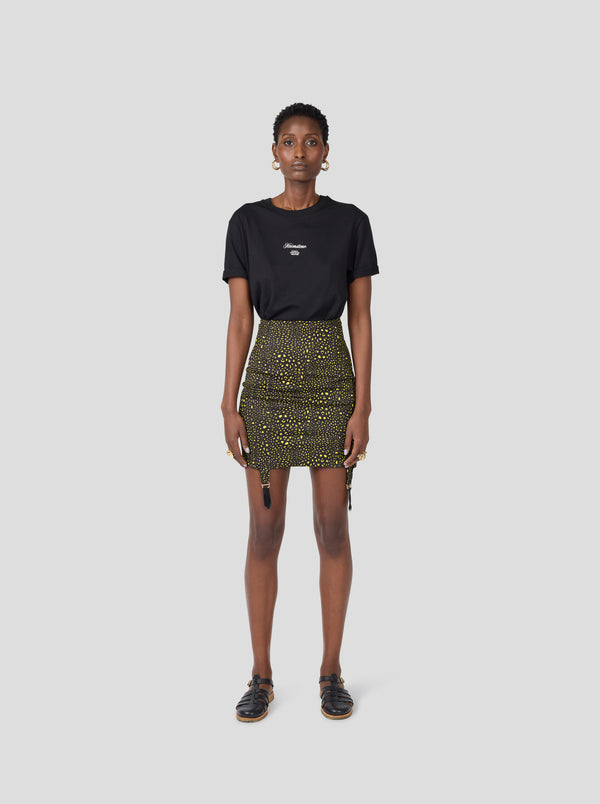 heimstone Jupe porte-jartelles Louma en leopard noir