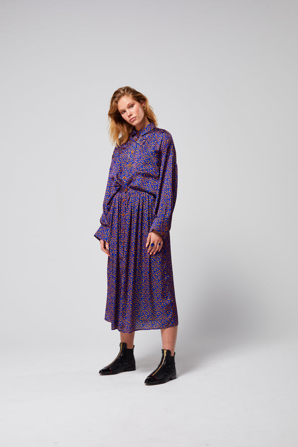 Heimstone Jupon Orso En Imprimé Messy Dots Bleu Marine