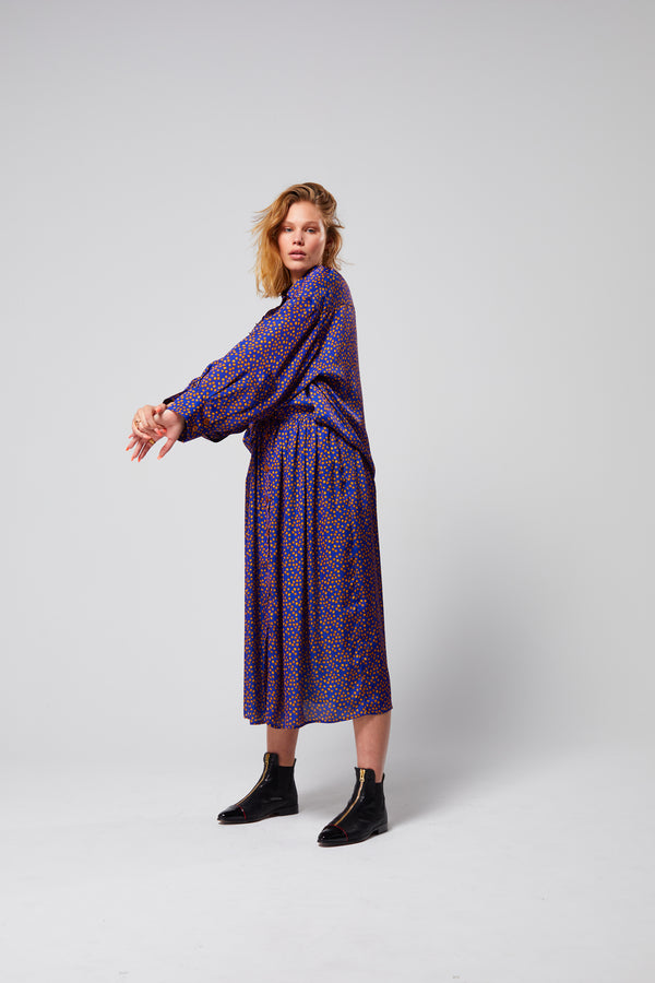 Heimstone Jupon Orso En Imprimé Messy Dots Bleu Marine