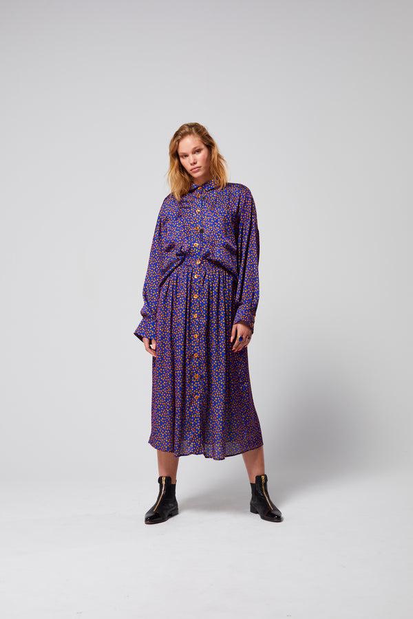 heimstone Jupon Orso en imprimé Messy Dots bleu marine