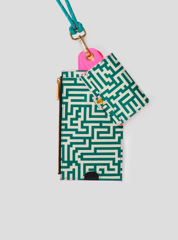 heimstone Les Minis - Large Portefeuille à cordon en imprimé Maps