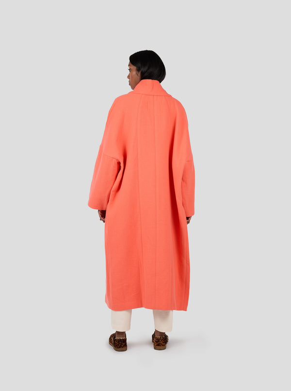 Heimstone Manteau Eren En Lainage Cachemire Orange Reef