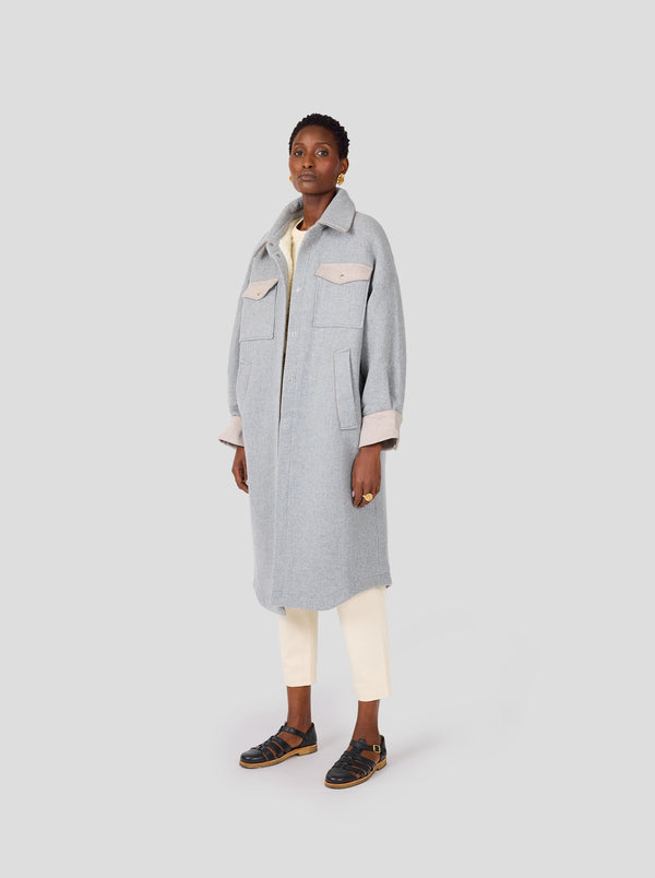 heimstone Manteau Marines en lainage et cachemire Plomb