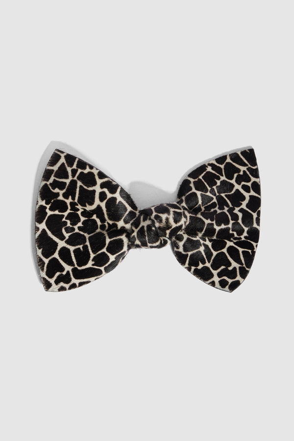 Heimstone Petite Barette En Cuir Imprimé Girafe Blanc