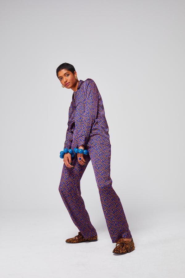 Heimstone Pyjama Ulysse En Imprimé Messy Dots Bleu Marine