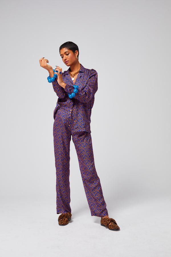 heimstone Pyjama Ulysse en imprimé Messy Dots bleu marine