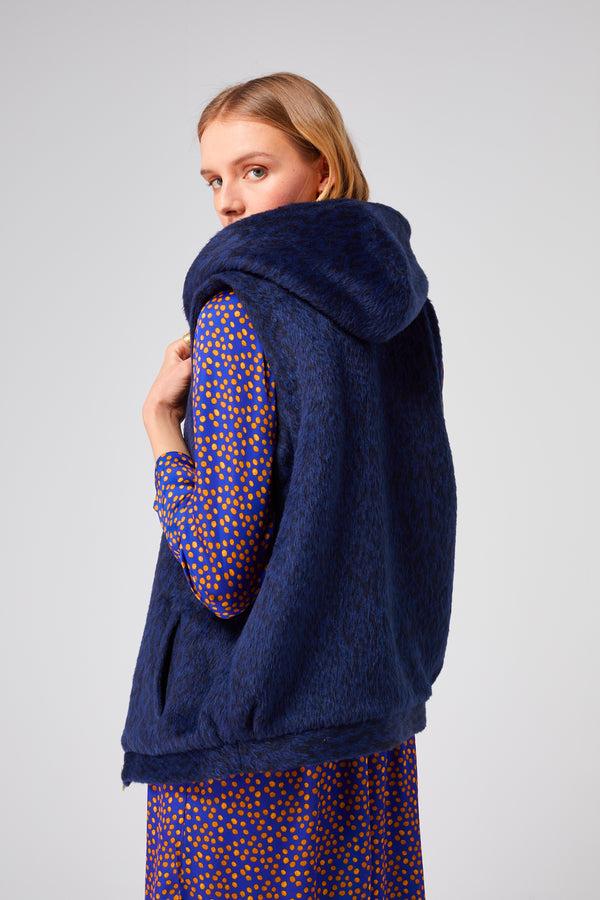 Heimstone Sweat Joseph En Lainage Imprimé Léopard Bleu