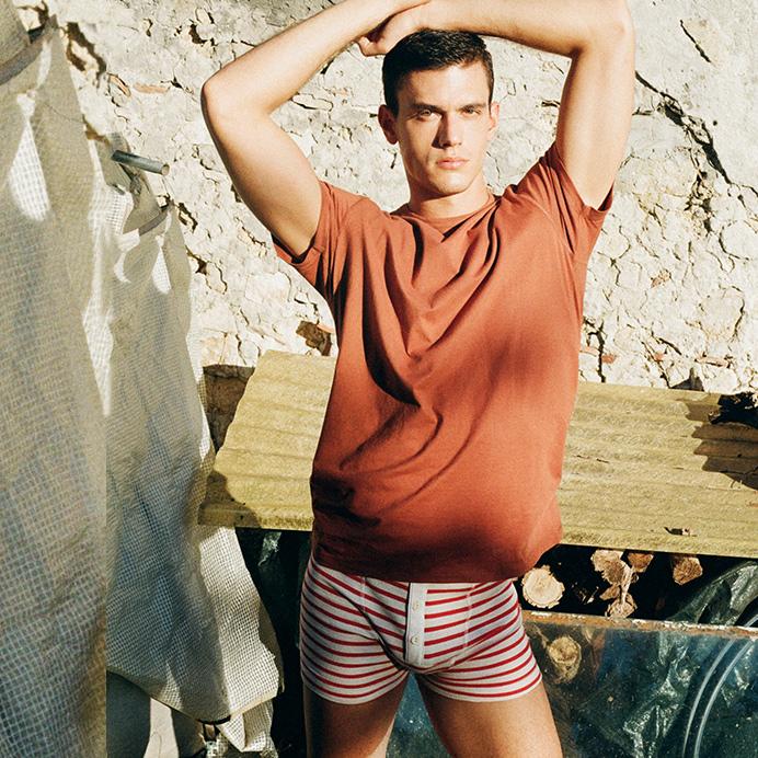 Hemen Biarritz Boxer Albar Marinière Rouge