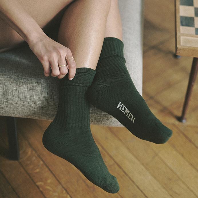 Hemen Biarritz Chaussettes HMN04 Dark Forest Green