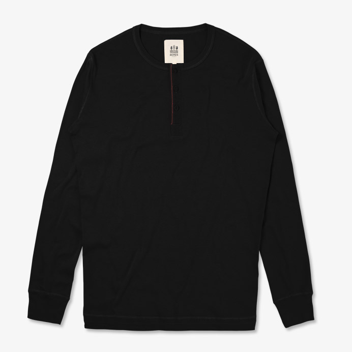 hemen biarritz Henley Harri Solid black