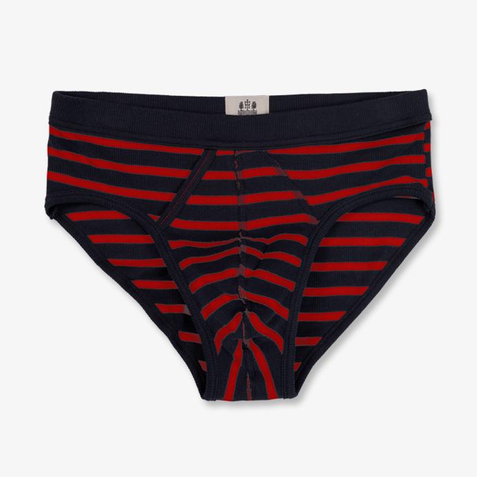 hemen biarritz Slip Etor Marinière Deep marine / red