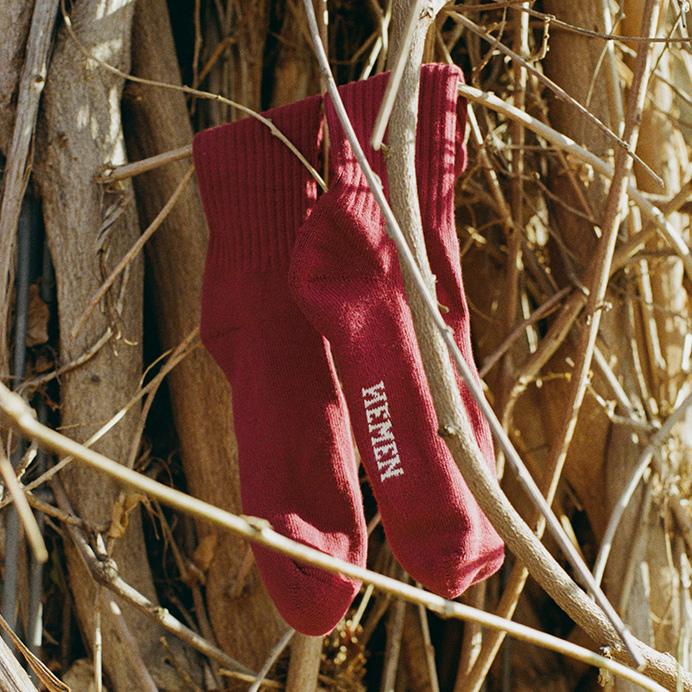 Hemen Biarritz Socks HMN04 Wine Red