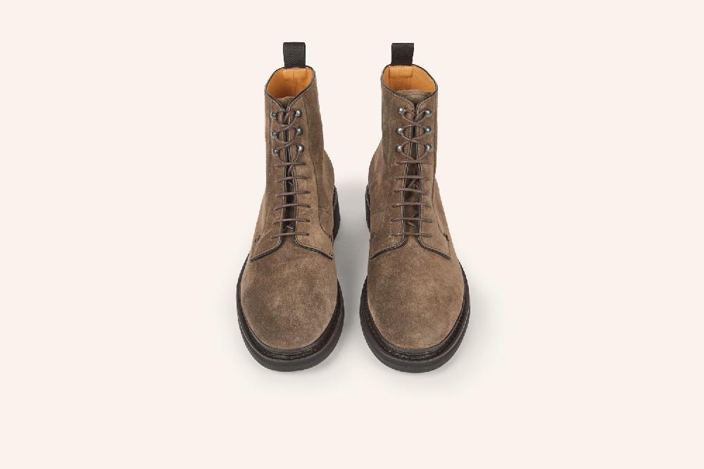 Heschung Boots Femme Carex En Cuir Hydrovelours Acacia Sur Semelle Gomme