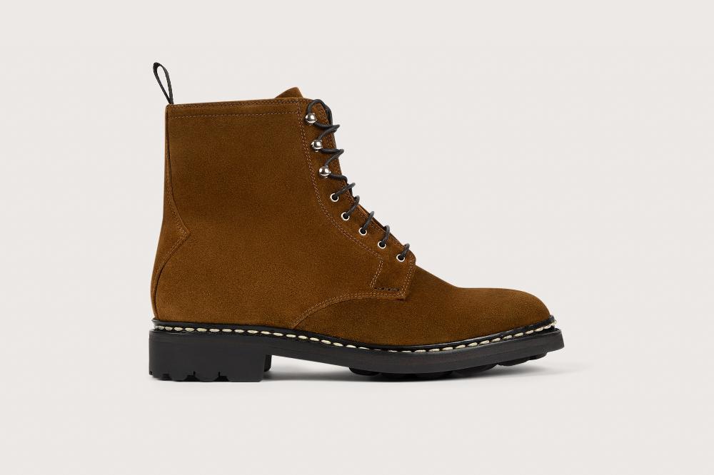 Heschung Boots Femme Décontractées En Velours Couleur Toundra Sur Semelle En Gomme