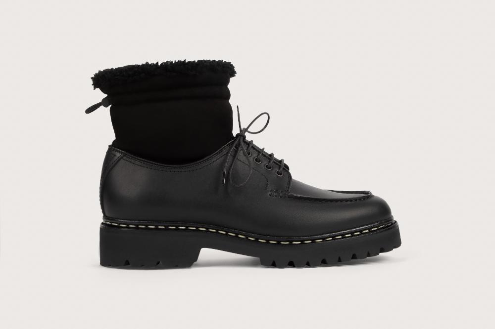 Heschung Boots Femme Iberis En Suportlo Noir Sur Semelle Gomme