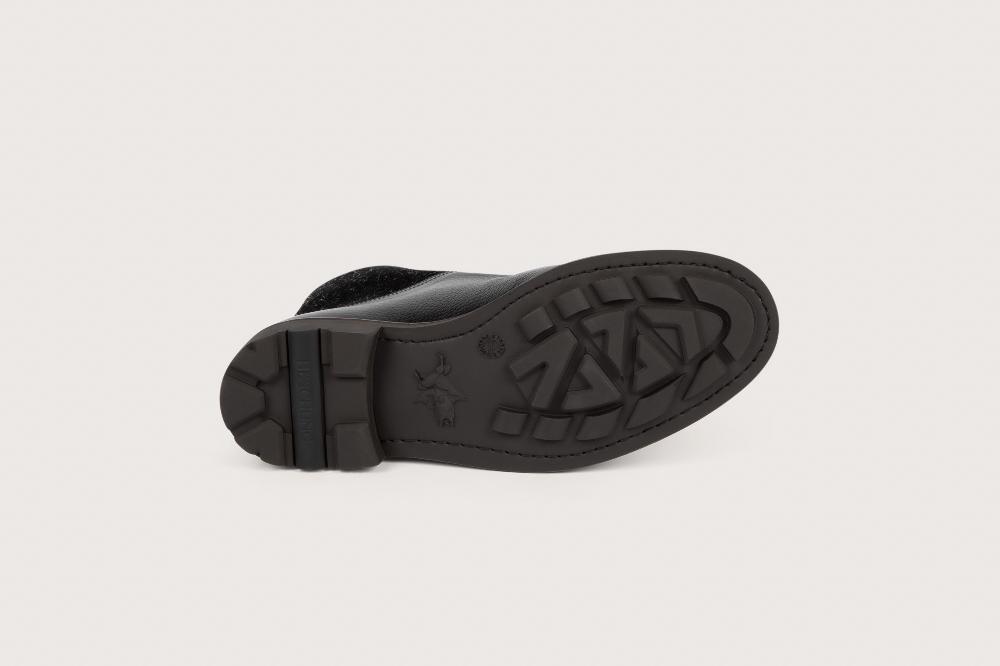 Heschung Boots Femme Intemporelles à Bout Chasse En Cuir Kotor Et Crazy Noir