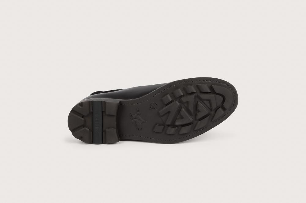Heschung Boots Femme Intemporelles à Bout Chasse En Cuir Lisse Et Velours Noir