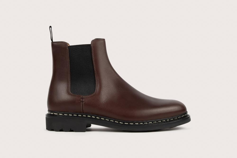 Heschung Boots Femme Intemporelles En Cuir Lisse Marron Pour Une Allure Casual Ou Habillée