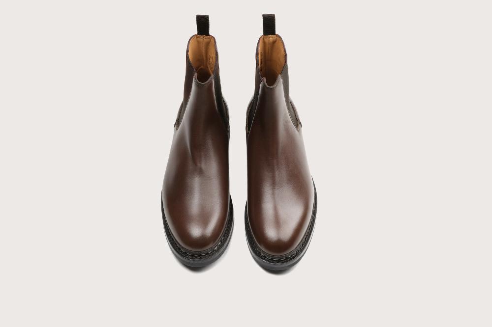 Heschung Boots Femme Intemporelles En Cuir Lisse Marron Pour Une Allure Casual Ou Habillée
