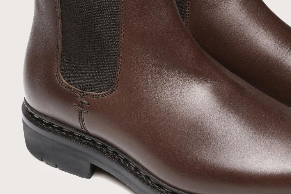 Heschung Boots Femme Intemporelles En Cuir Lisse Marron Pour Une Allure Casual Ou Habillée