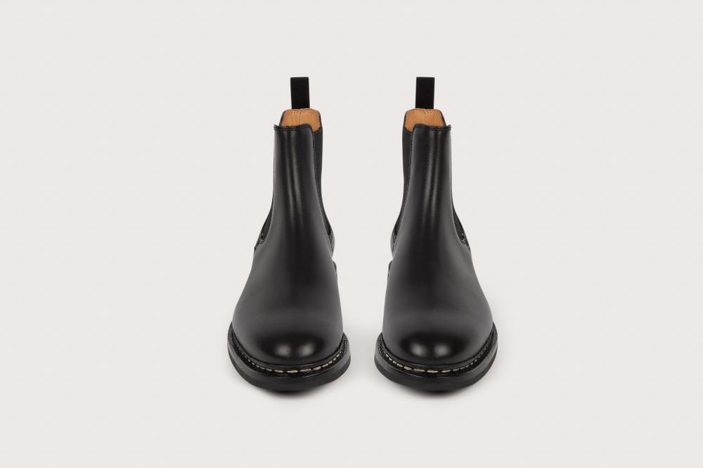 Heschung Boots Femme Intemporelles En Cuir Lisse Noir Pour Une Allure Casual Ou Habillée